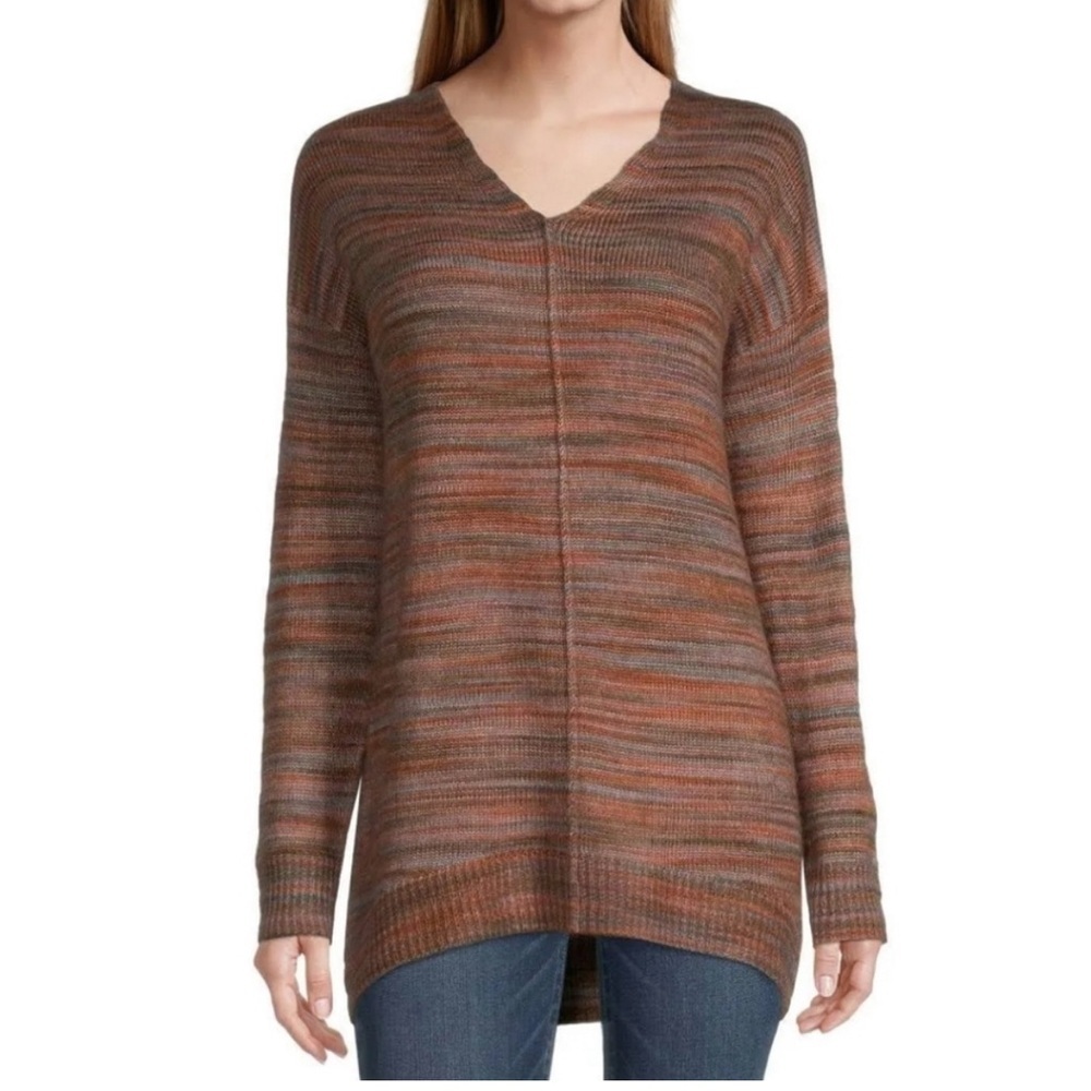 a.n.a Earthy Tones V-Neck Sweater Women's Size Medium